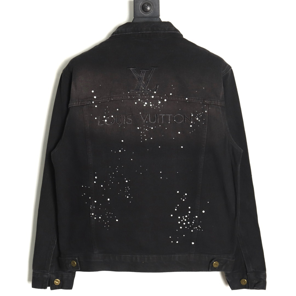 Louis Vuitton Gypsophila hot diamond embroidery denim jacket TSK1