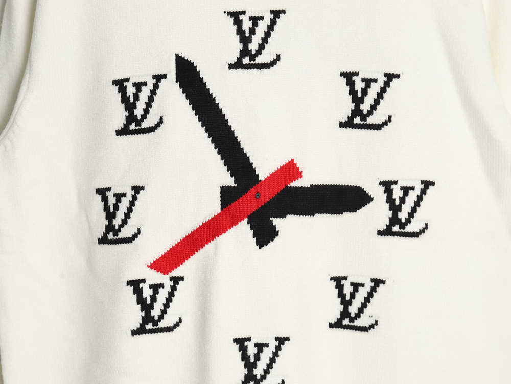 Louis Vuitton clock logo sweater