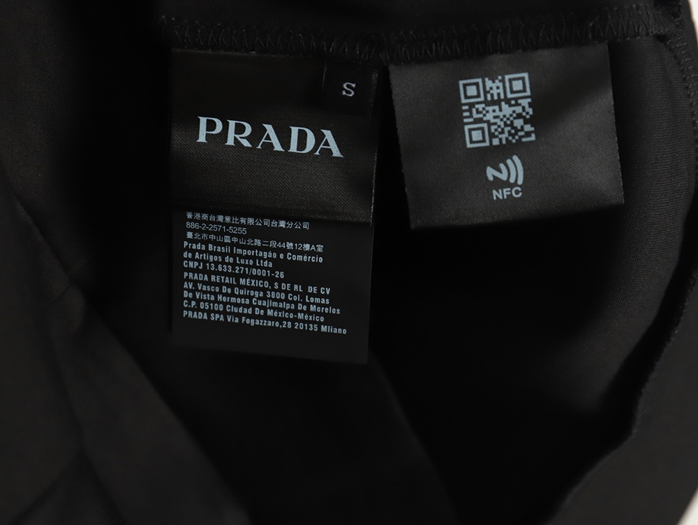 Prada Chest Embroidered Logo Hoodie