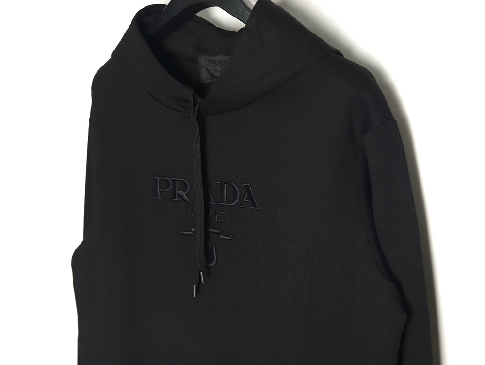 Prada Chest Embroidered Logo Hoodie