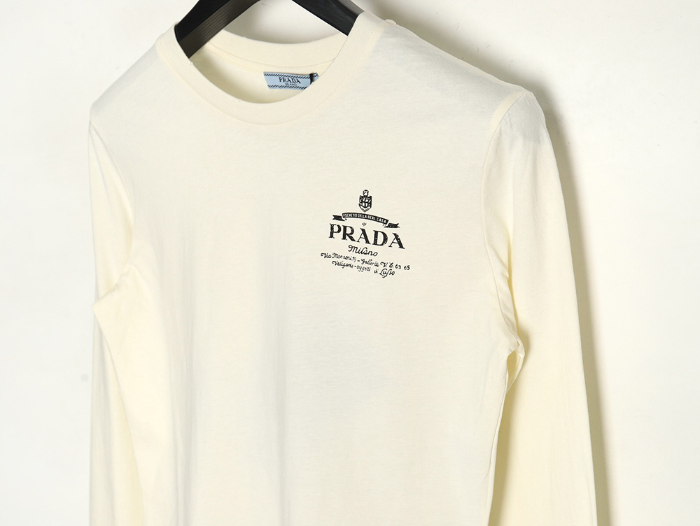 Prada classic logo print long sleeve T-shirt TSK1