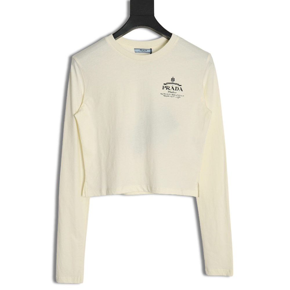 Prada classic logo print long sleeve T-shirt TSK1