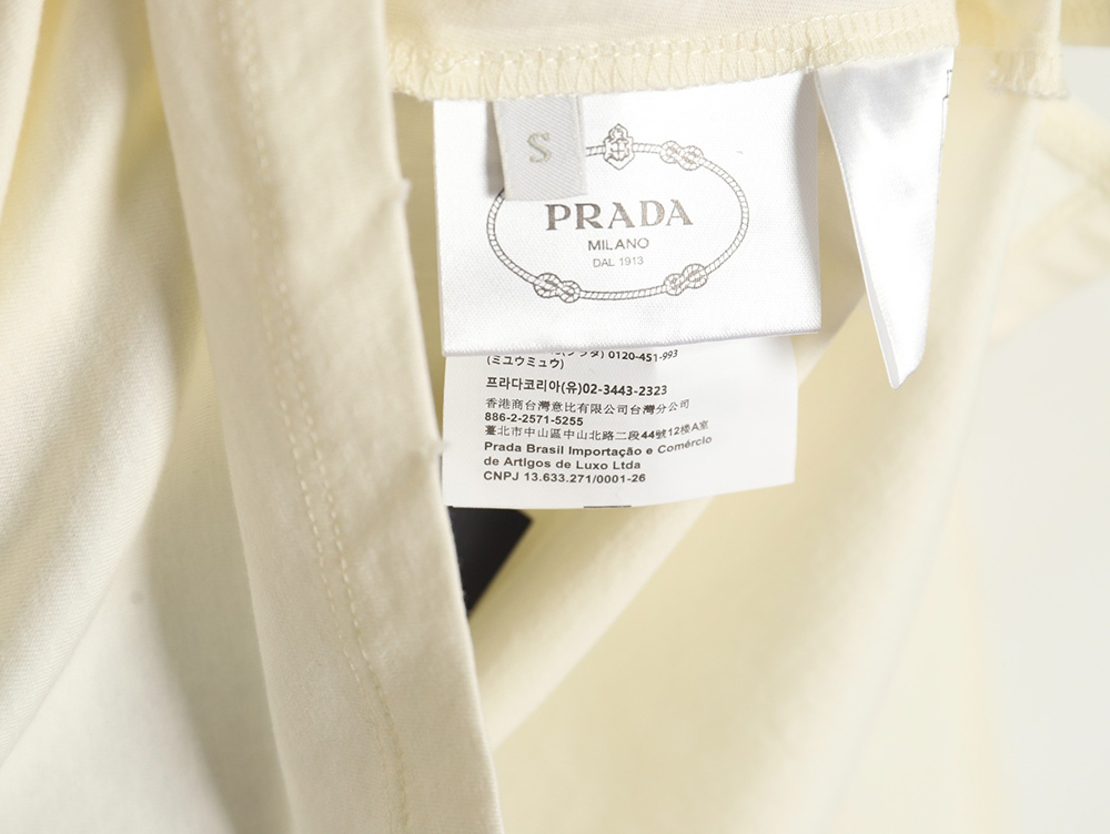 Prada classic logo print long sleeve T-shirt TSK1
