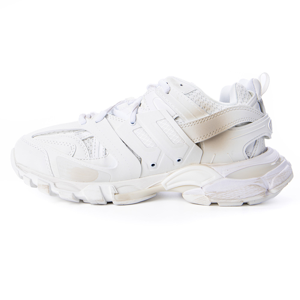 Balenciaga Track Signature Sneaker In White/Black