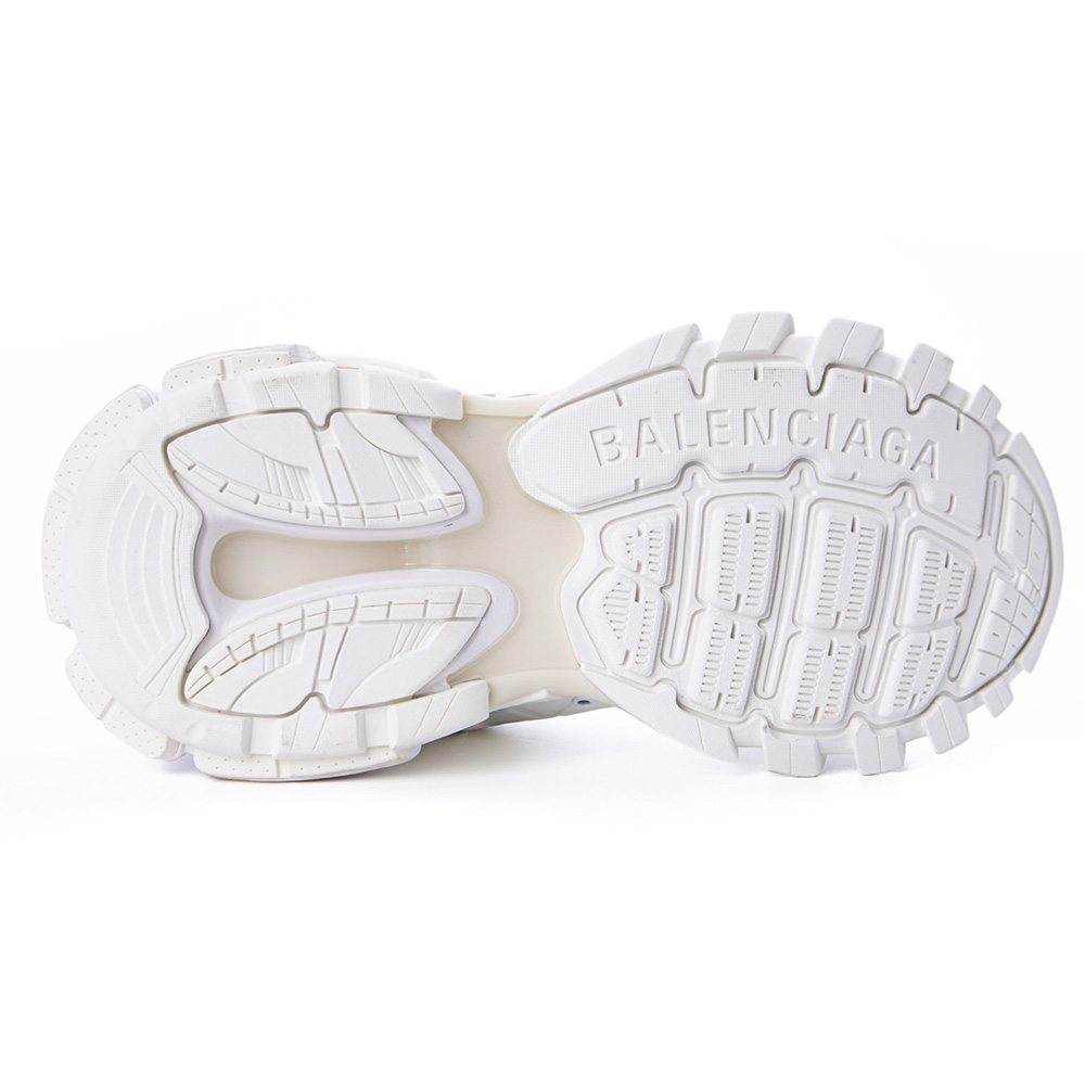 Balenciaga Track Signature Sneaker In White/Black