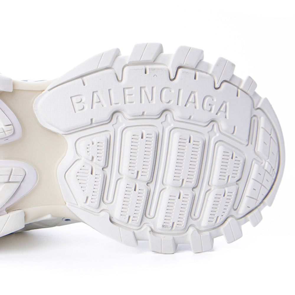 Balenciaga Track Signature Sneaker In White/Black