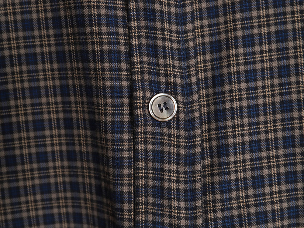 Acne Studios patchwork check long-sleeved shirt TSK1