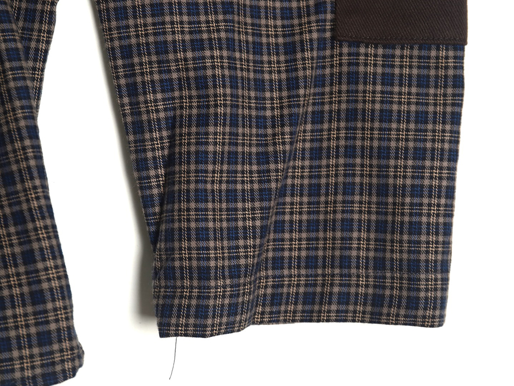 Acne Studios patchwork check long-sleeved shirt TSK1