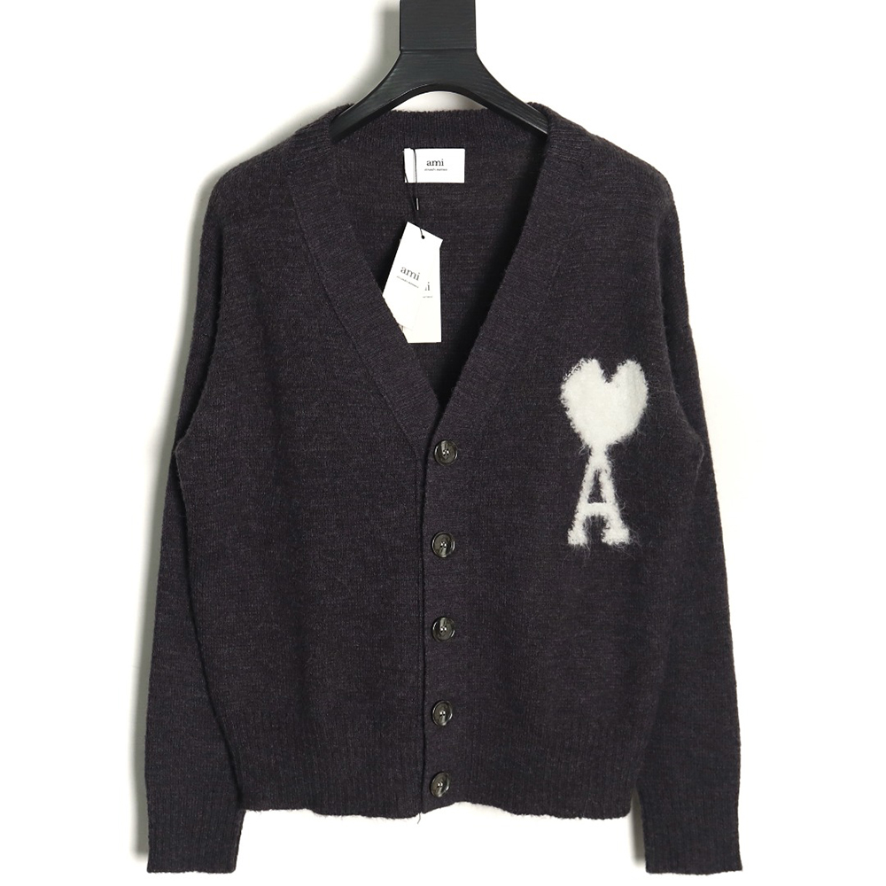 Ami Paris Cloud Mohair Cardigan TSK1