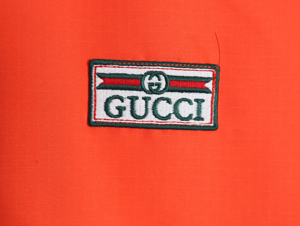 Gucci Red and Green Web Double-sided Windbreaker Hooded Jacket