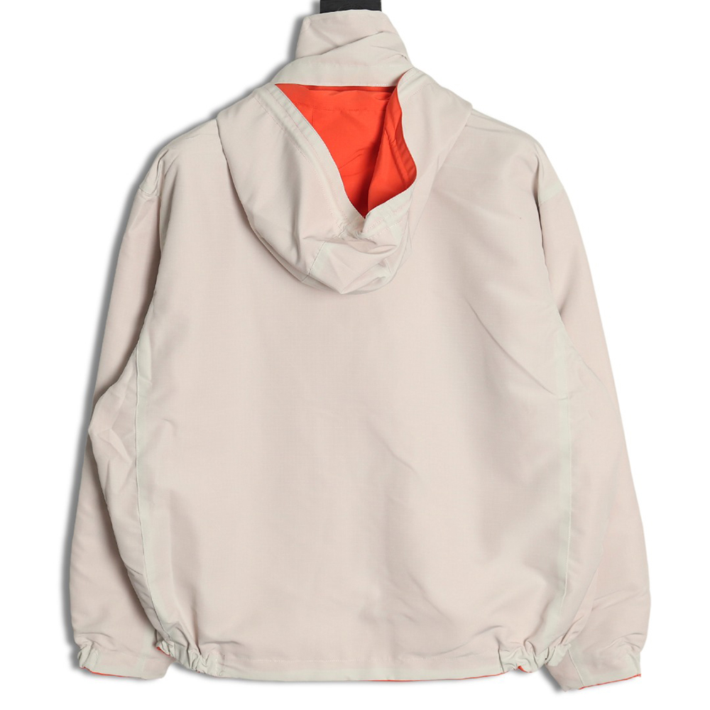 Gucci Red and Green Web Double-sided Windbreaker Hooded Jacket