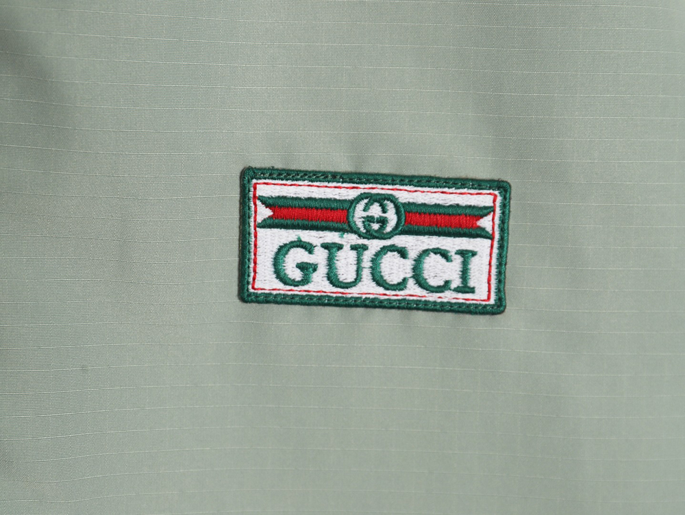 Gucci Red and Green Web Double-sided Windbreaker Hooded Jacket TSK1