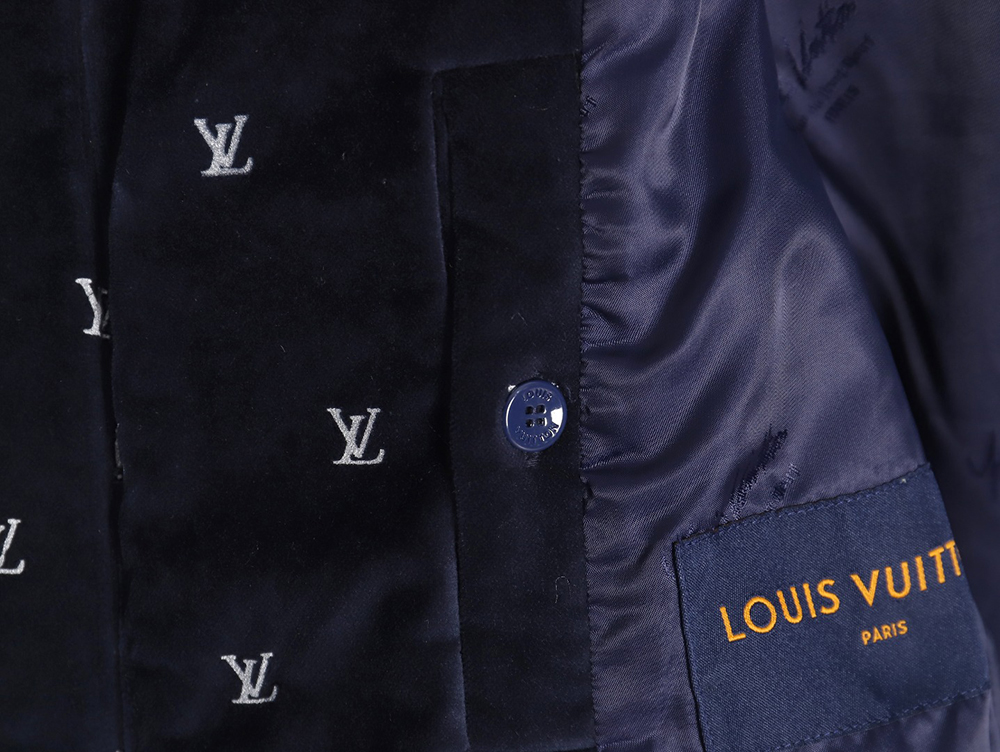 Louis Vuitton all-over printed velvet cotton jacket