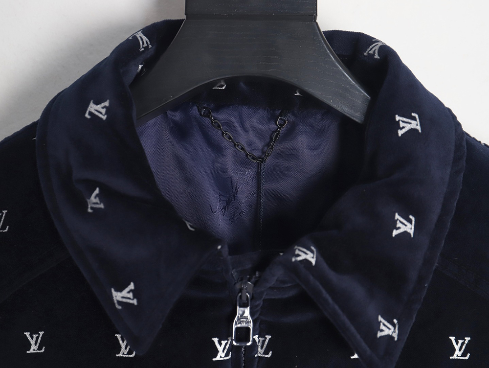 Louis Vuitton all-over printed velvet cotton jacket