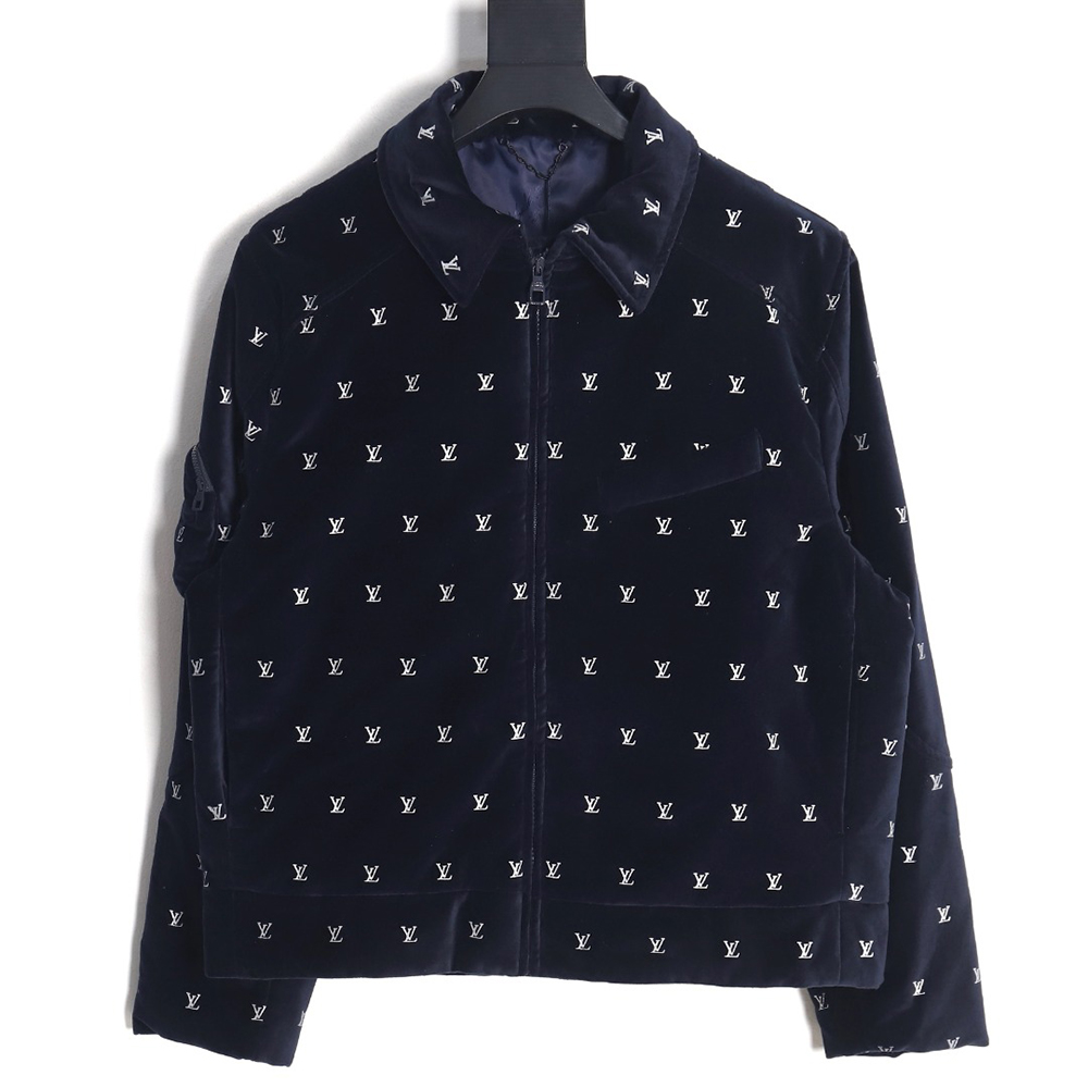 Louis Vuitton all-over printed velvet cotton jacket