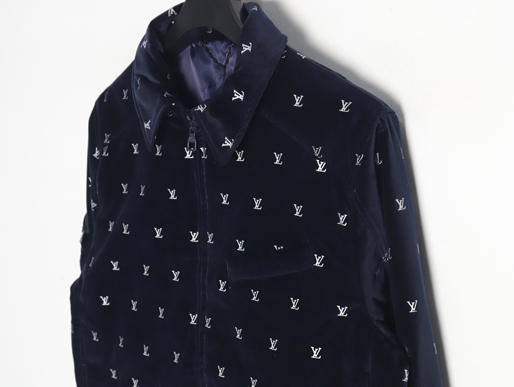 Louis Vuitton all-over printed velvet cotton jacket