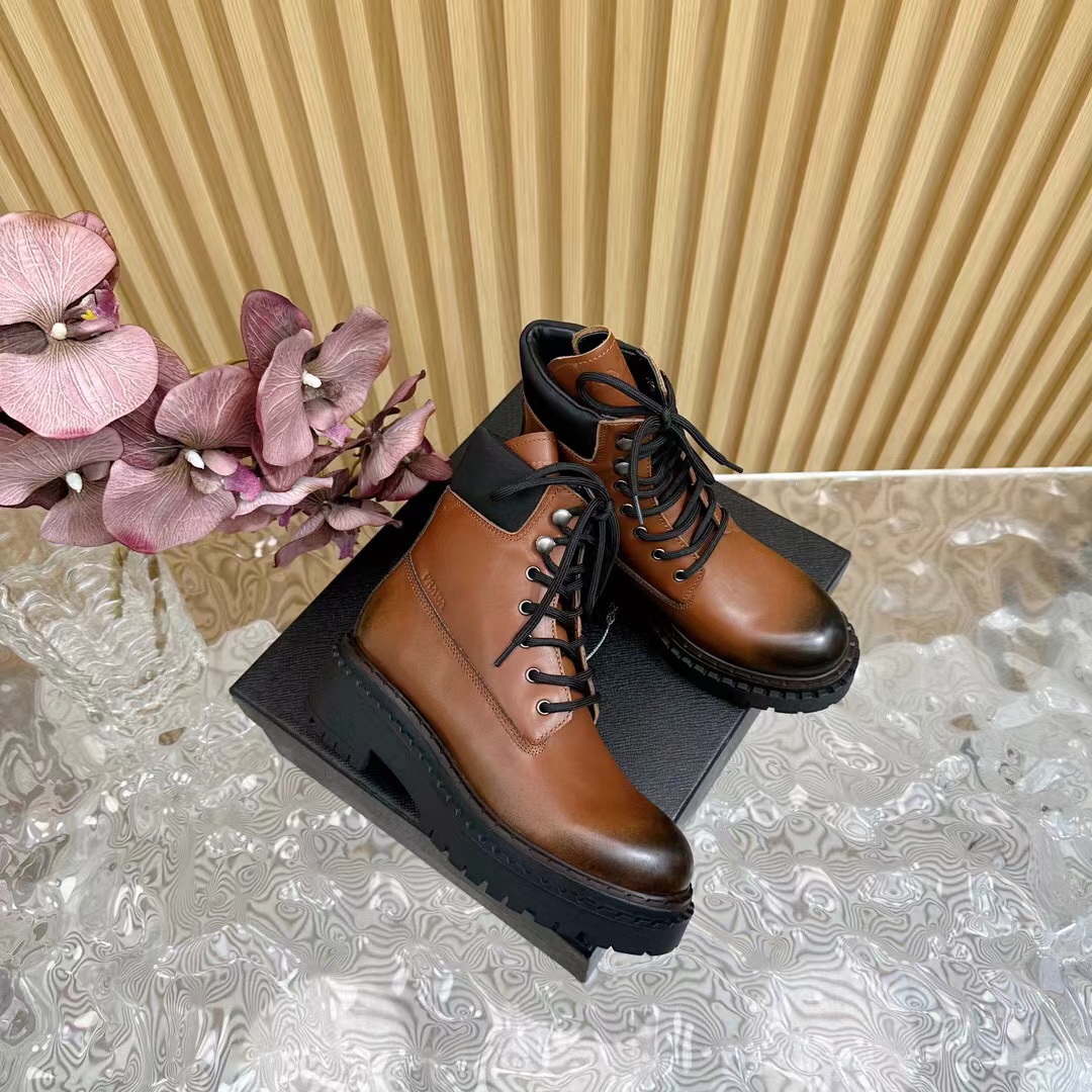 Prada Leather work boots