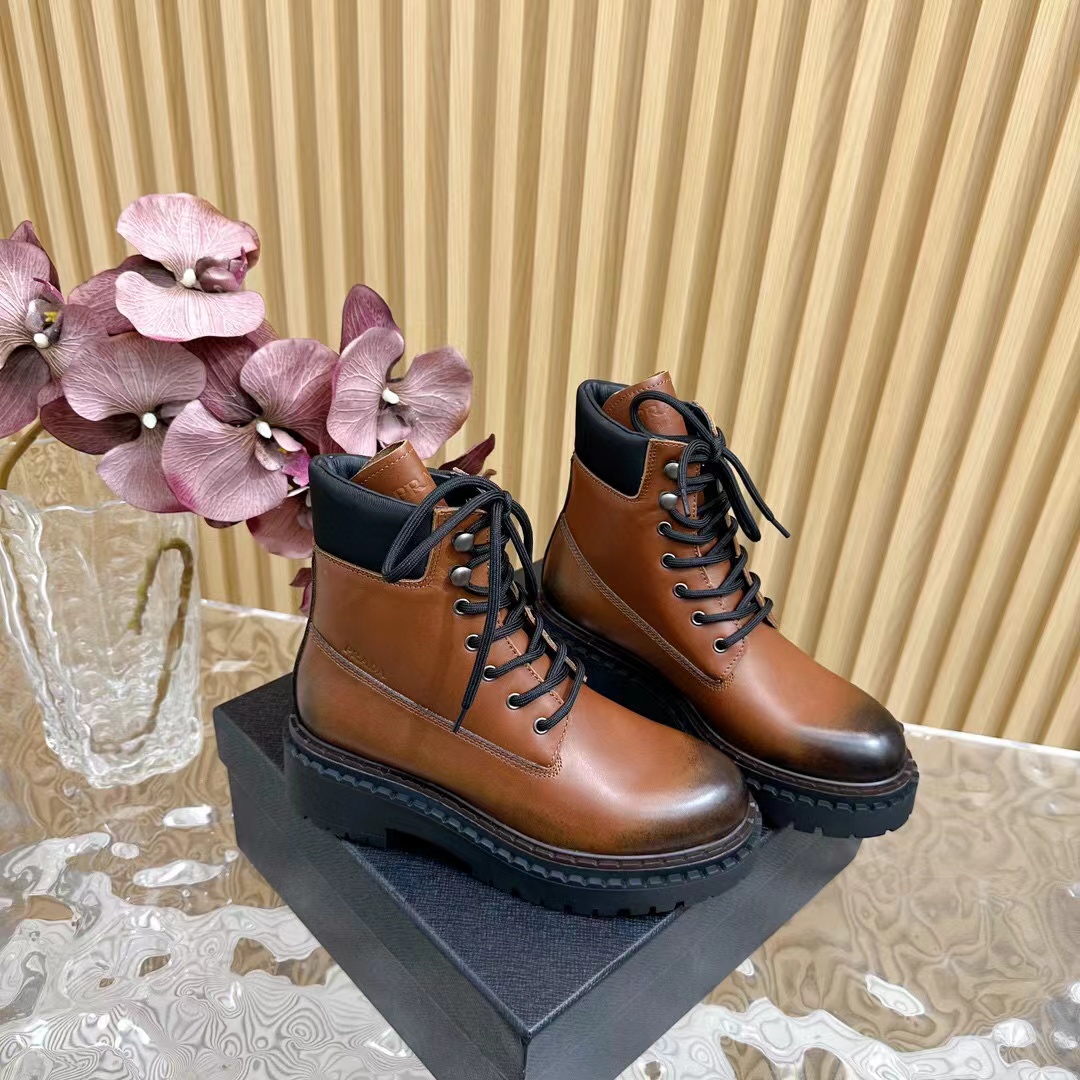 Prada Leather work boots