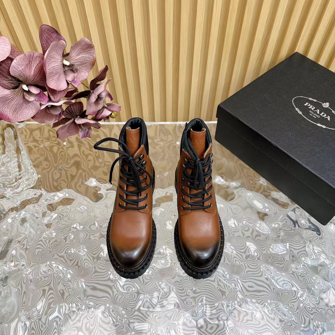 Prada Leather work boots