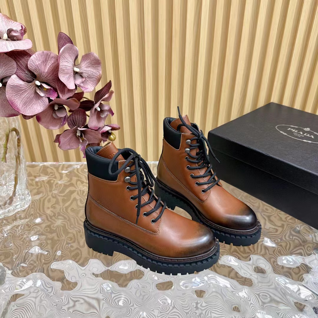 Prada Leather work boots