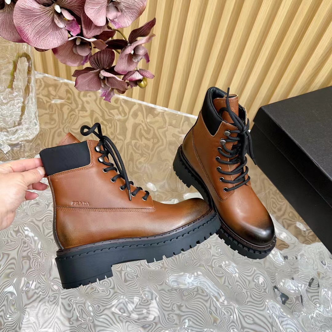 Prada Leather work boots