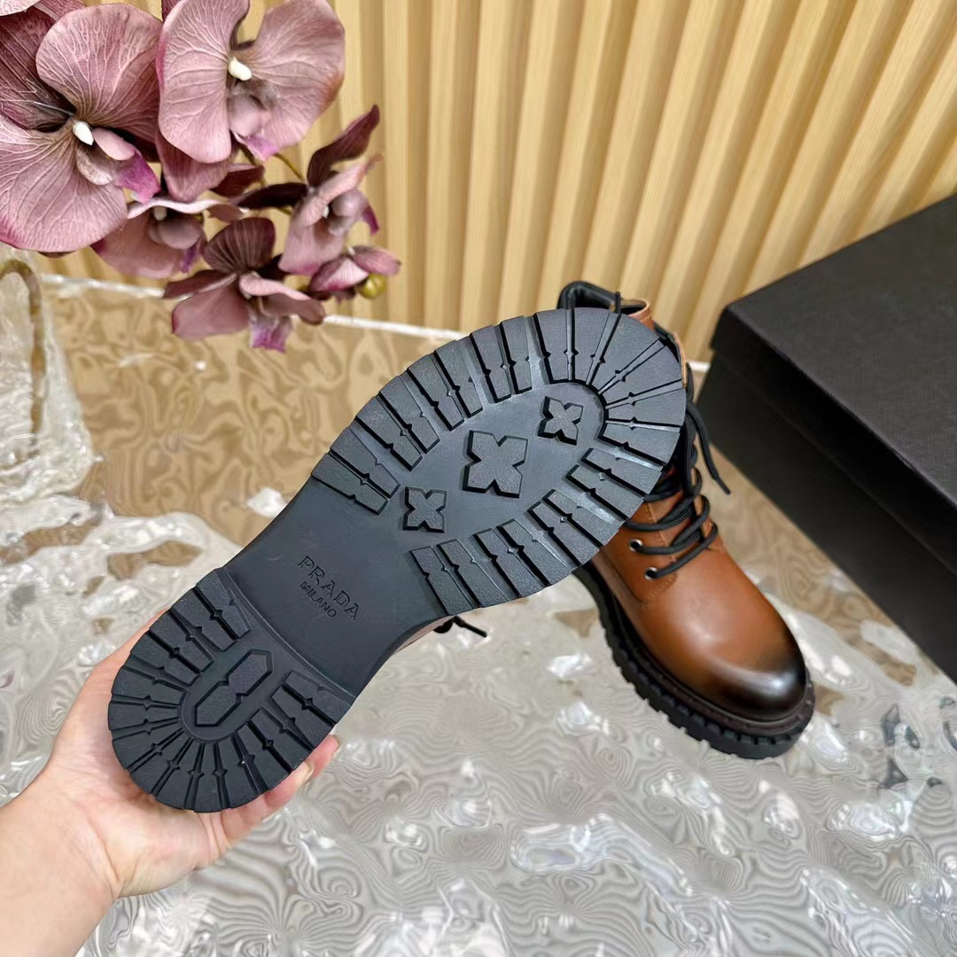 Prada Leather work boots