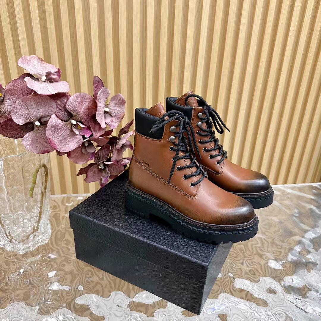 Prada Leather work boots