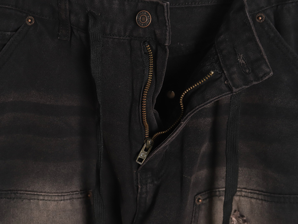 Balenciaga distressed denim trousers with ripped pockets