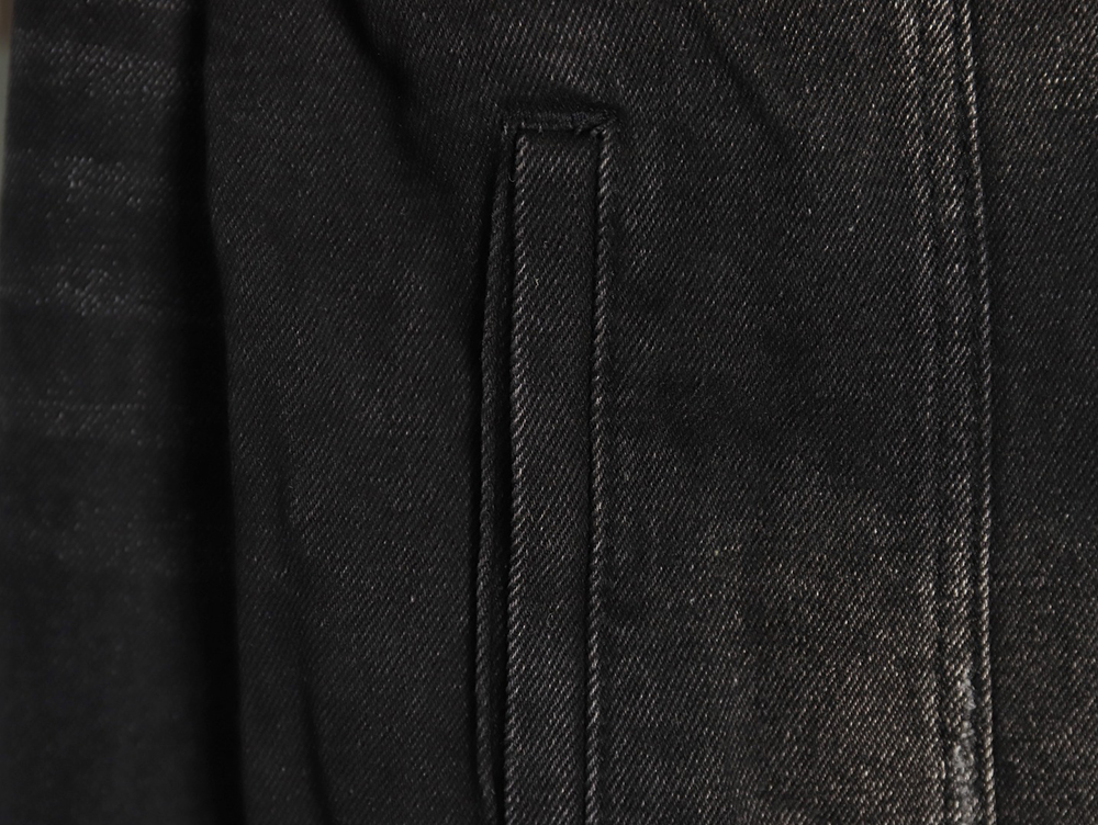 Balenciaga distressed lightning denim jacket