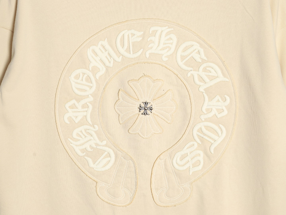 Chrome Hearts distressed burnout patch sweatshirt