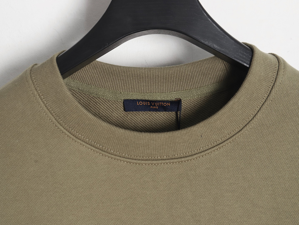 Louis Vuitton Fake Pocket Lettering Print Crew Neck Sweatshirt TSK1