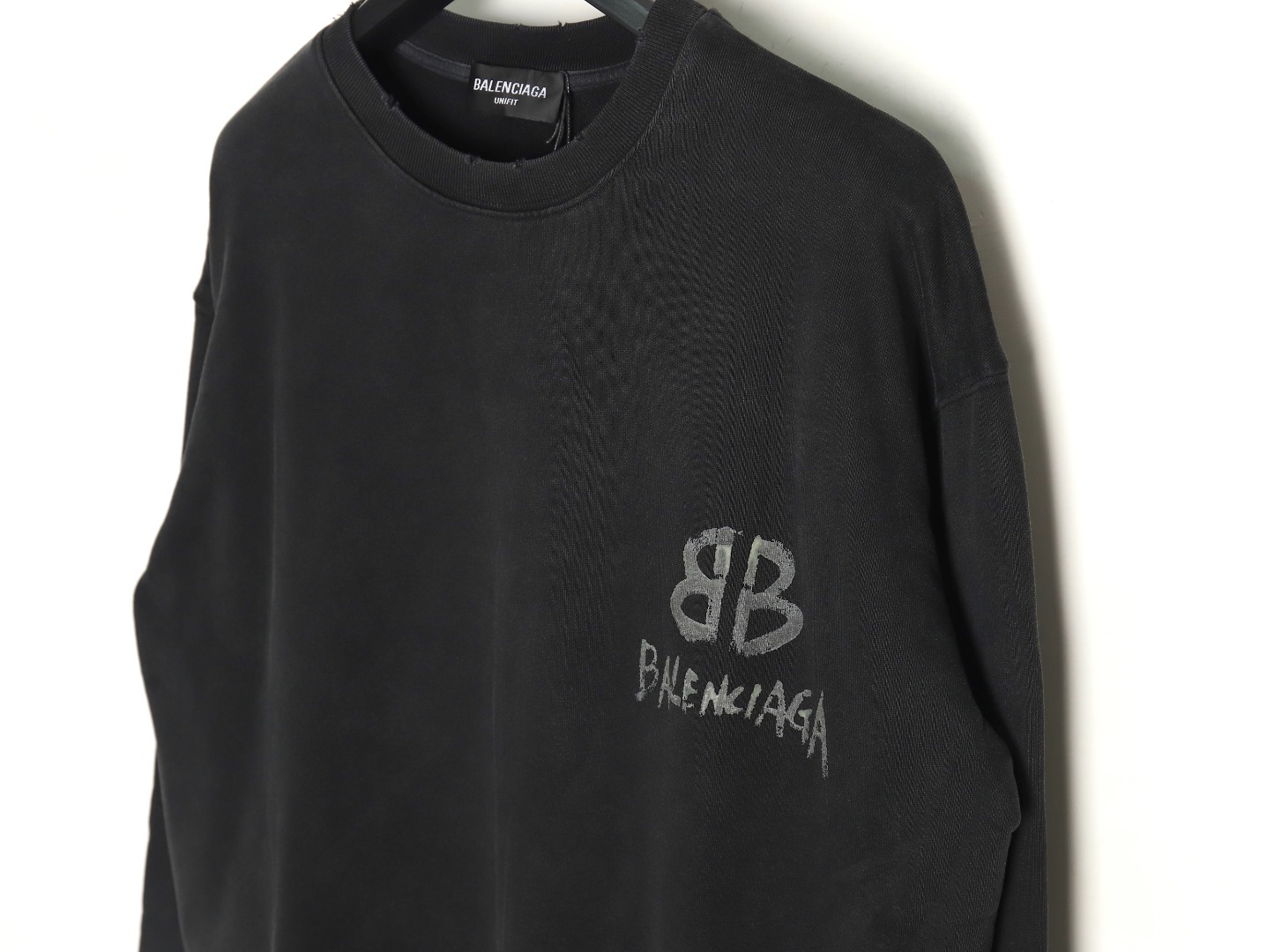 Balenciaga Hand-painted Luminous Print Crewneck Sweatshirt