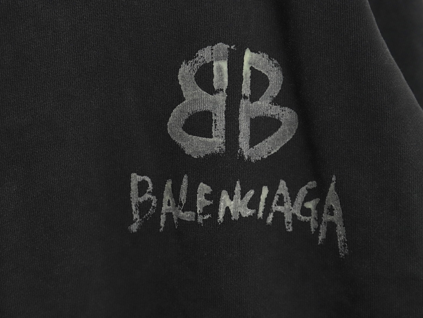 Balenciaga Hand-painted Luminous Print Crewneck Sweatshirt