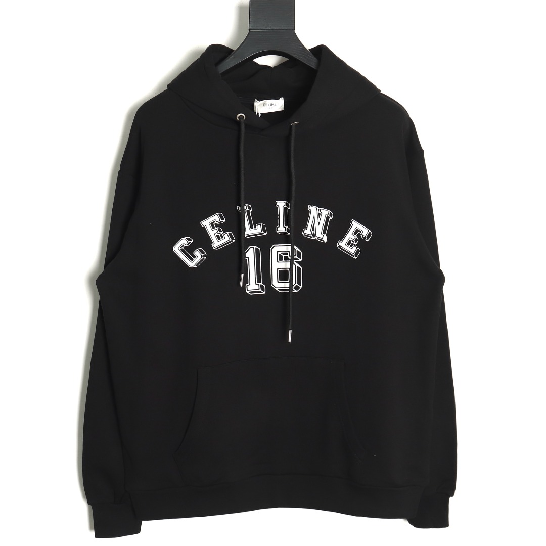 Celine Letter Print Hoodie