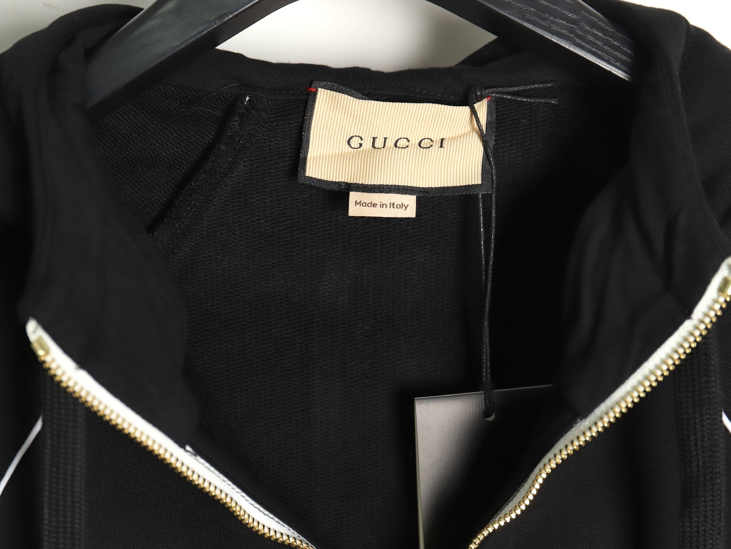 Gucci Red and Green Web Half Zip Long Sleeve Hoodie TSK1