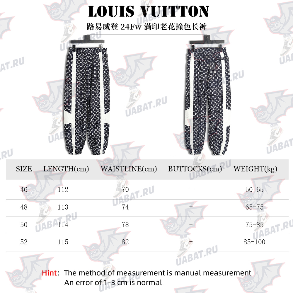 Louis Vuitton monogram print trousers TSK1