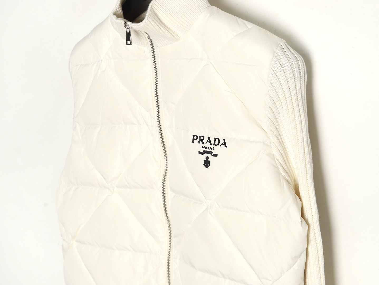 Prada diamond down patchwork jacket