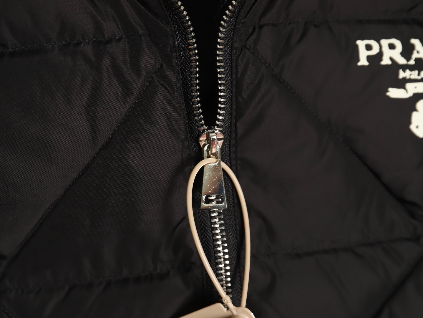 Prada diamond down patchwork jacket TSK1