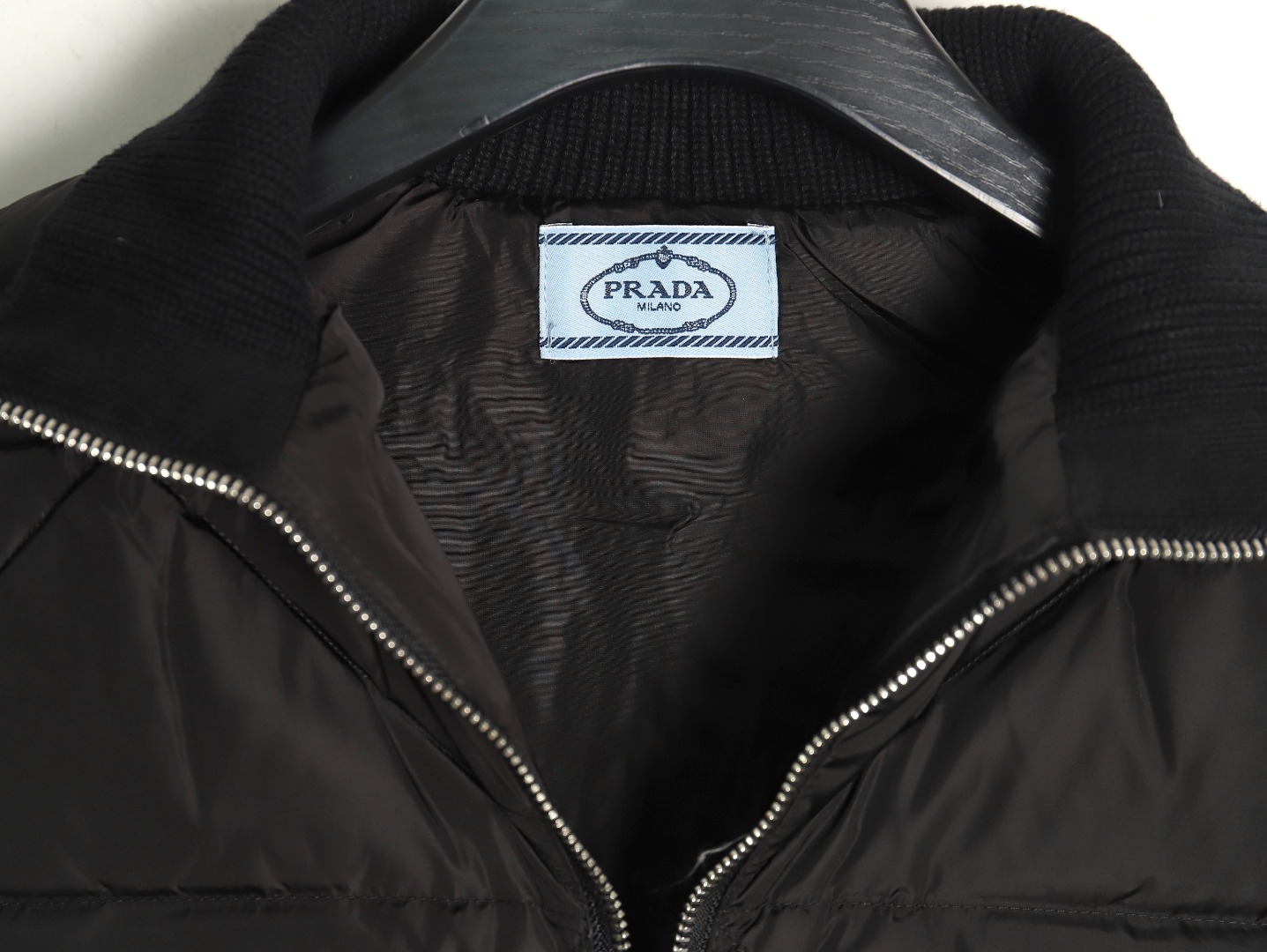 Prada diamond down patchwork jacket TSK1