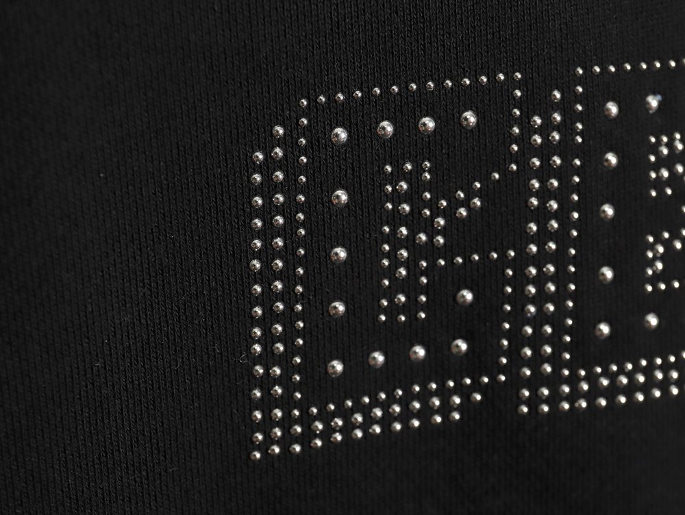Celine Rivet Diamond Lettering Hoodie