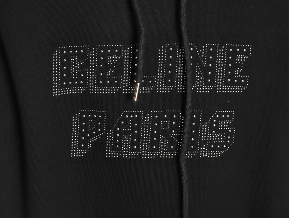Celine Rivet Diamond Lettering Hoodie