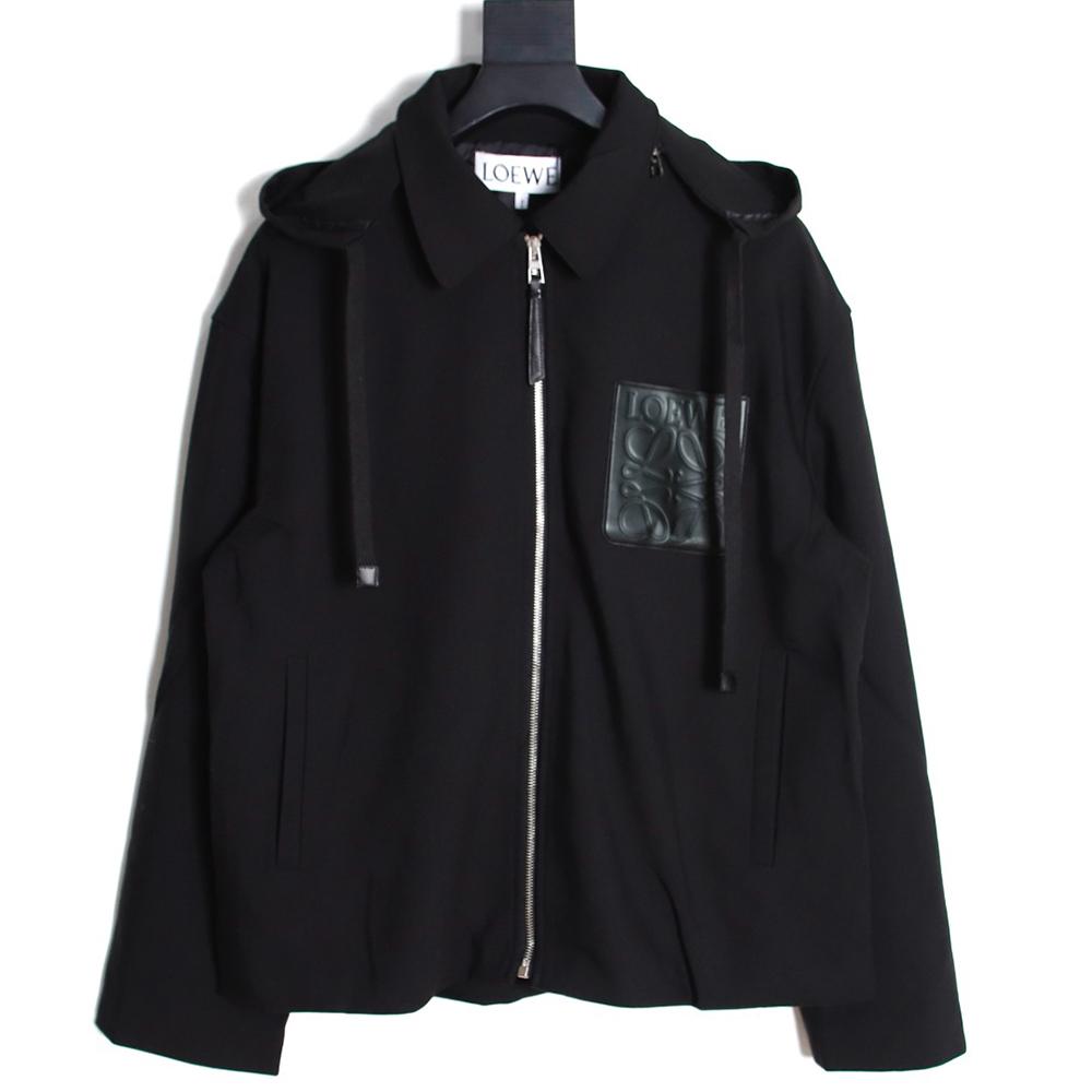 Loewe trench coat with leather patch on chest