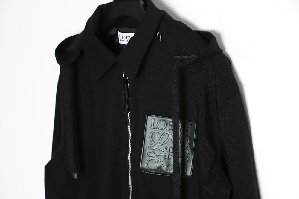 Loewe trench coat with leather patch on chest
