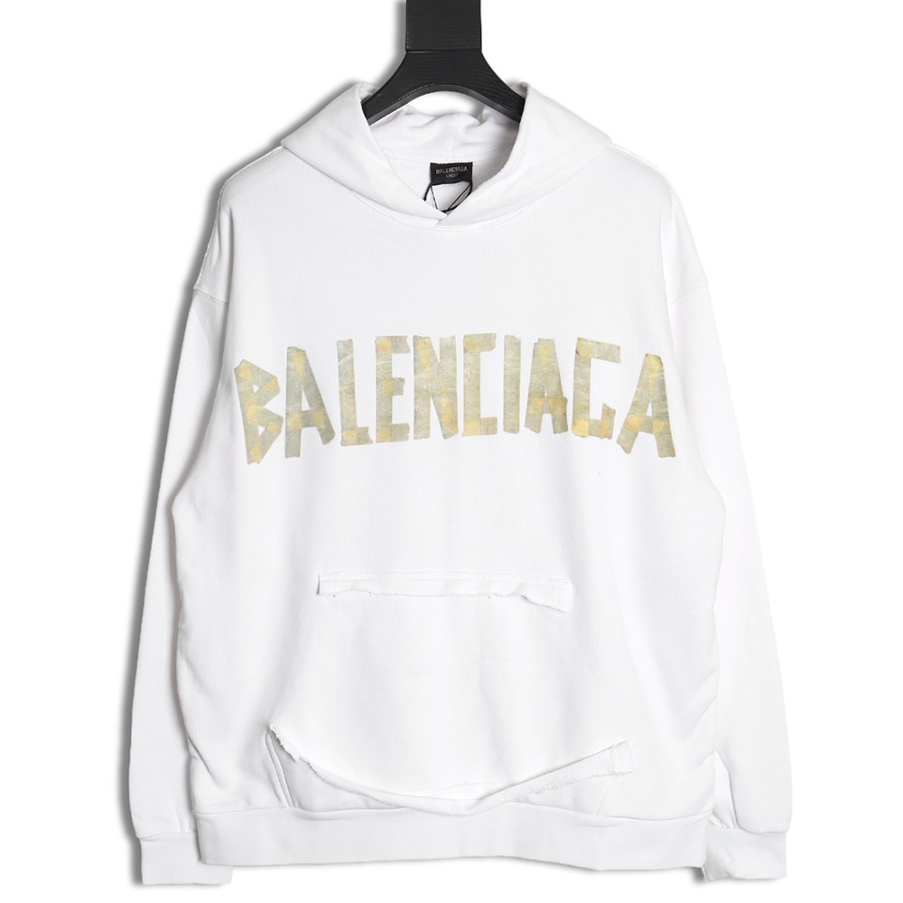 Balenciaga distressed tape hoodie