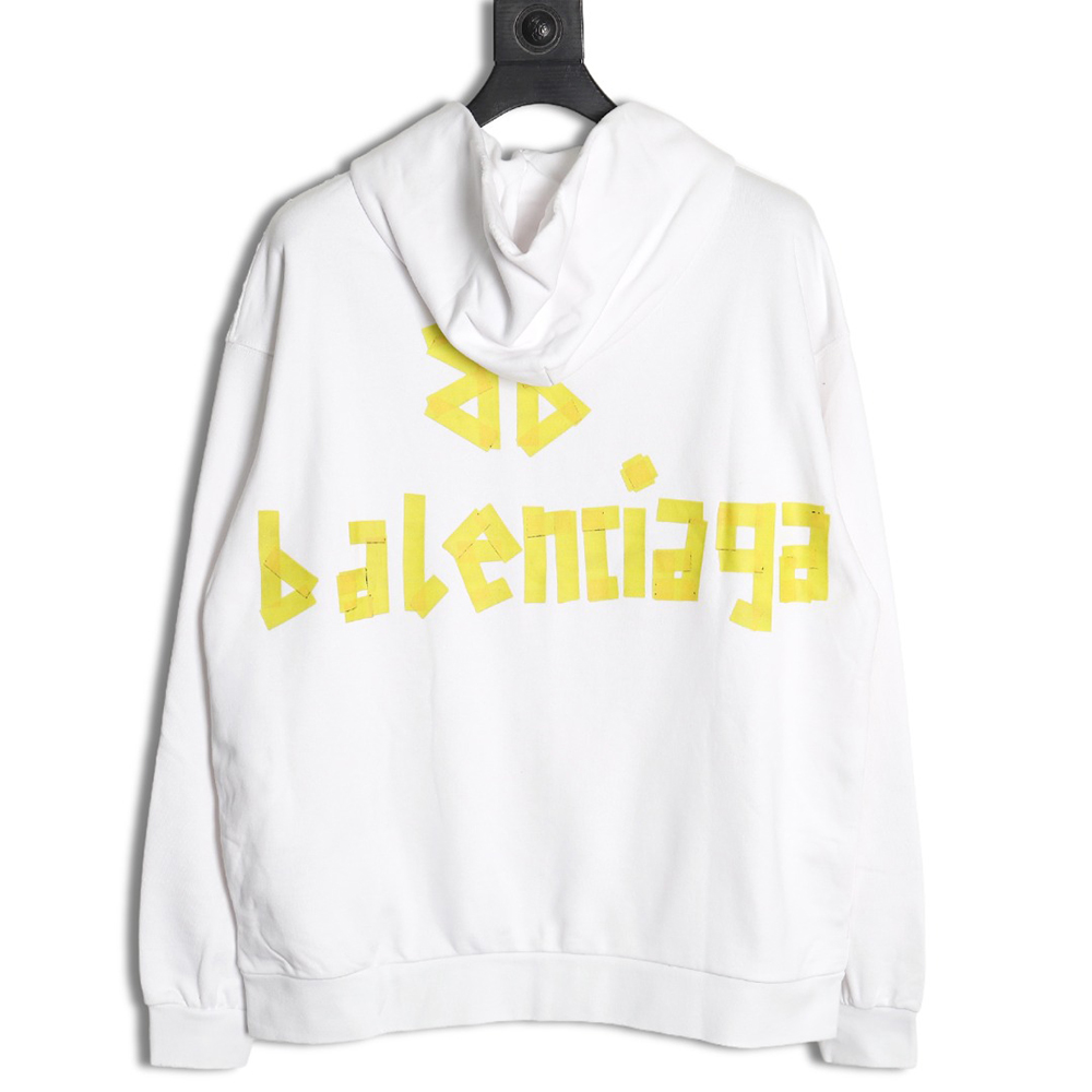 Balenciaga distressed tape hoodie