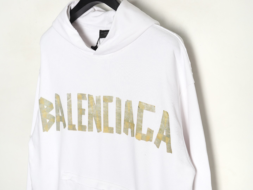 Balenciaga distressed tape hoodie