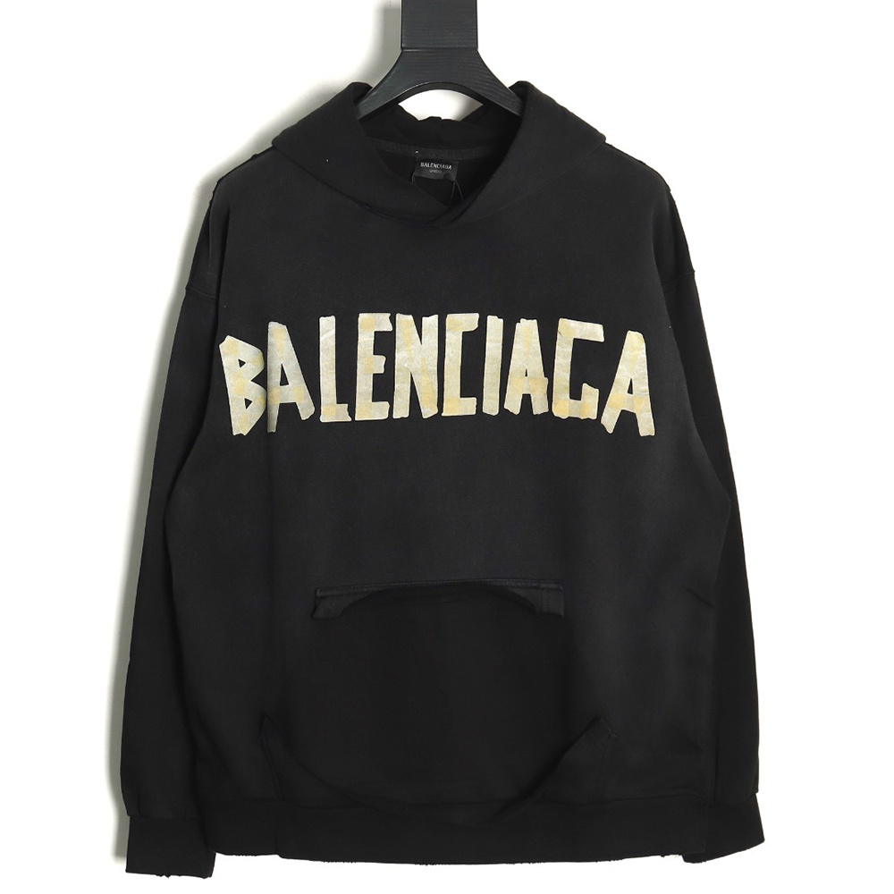Balenciaga distressed tape hoodie TSK1