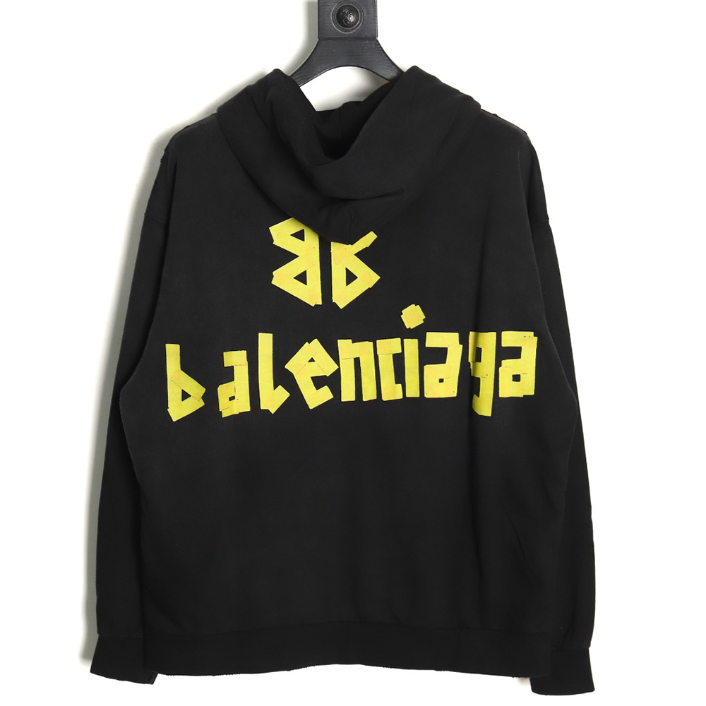 Balenciaga distressed tape hoodie TSK1