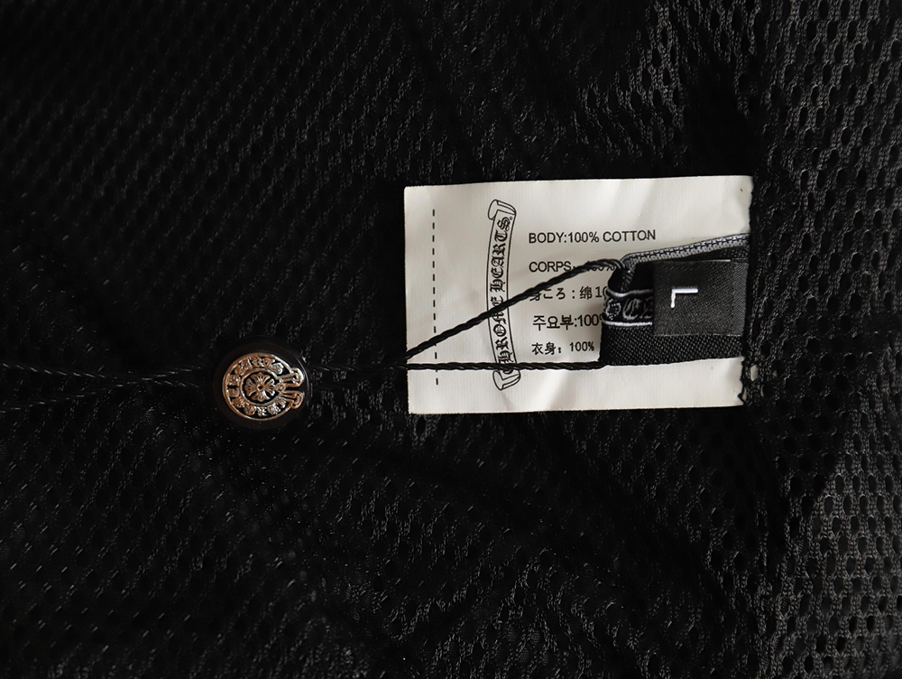 Chrome Hearts diagonal zip horseshoe print trench coat