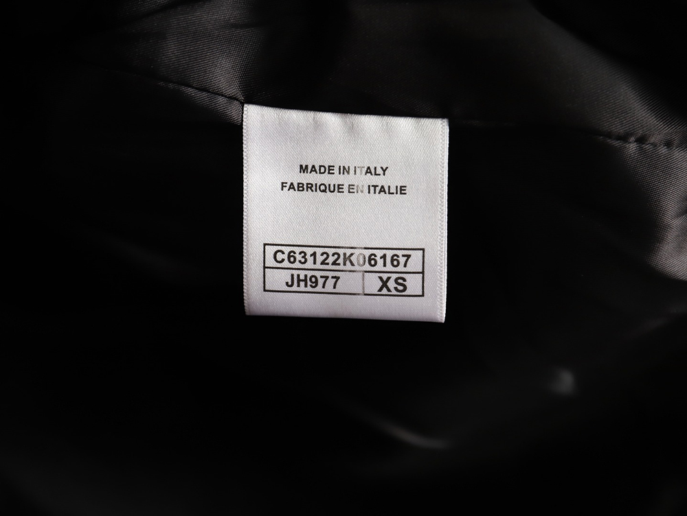 Chanel Embroidered Slogan Vintage Zipper Hooded Trench Coat